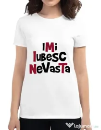 Tricou ADLER dama Imi iubesc nevasta Alb