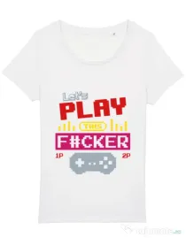 Tricou STANLEY STELLA dama Lets play this Alb