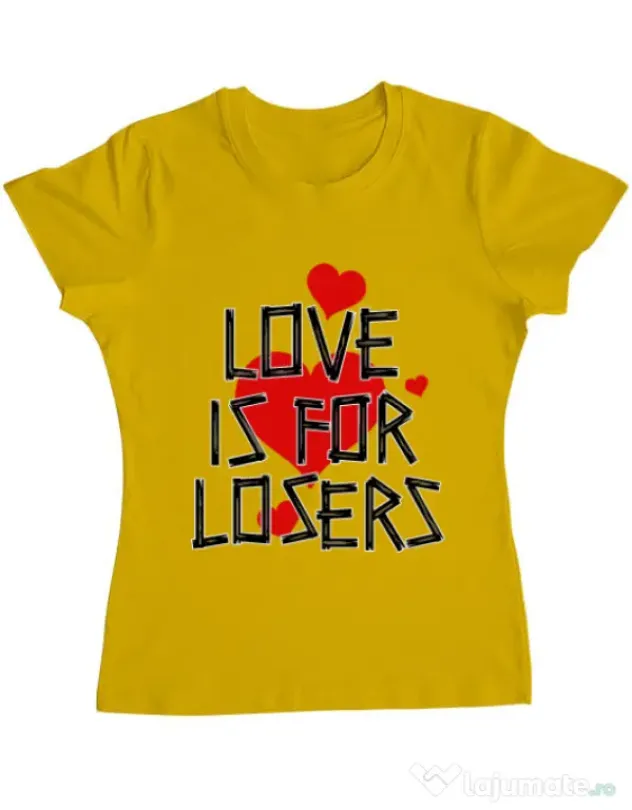 Tricou ADLER dama Love is for losers Galben