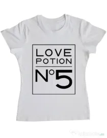 Tricou ADLER dama Love potion Alb