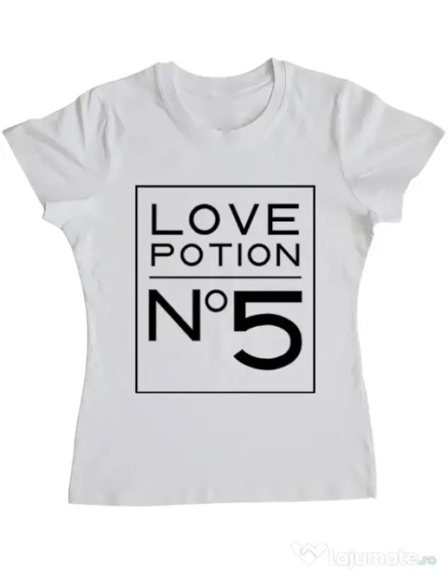 Tricou ADLER dama Love potion Alb