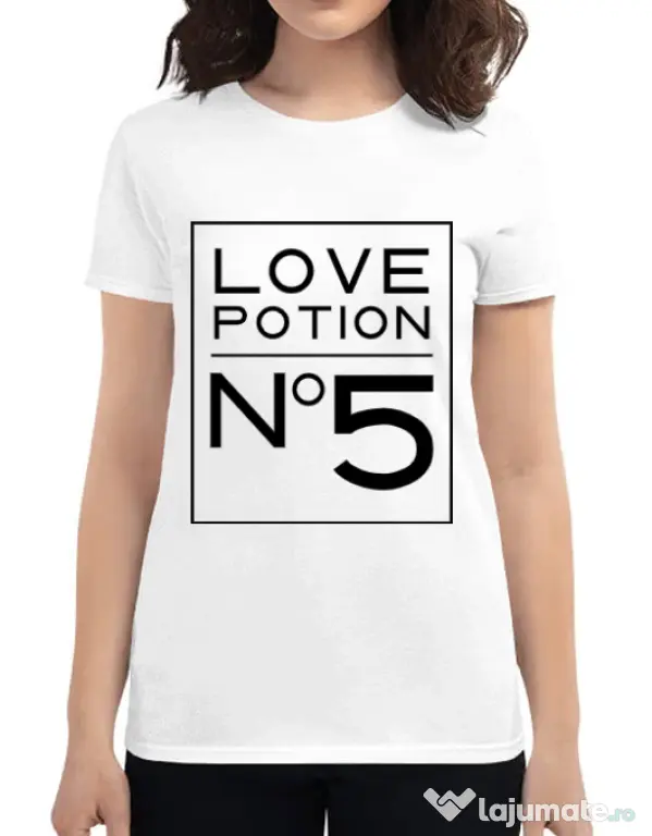 Tricou ADLER dama Love potion Alb