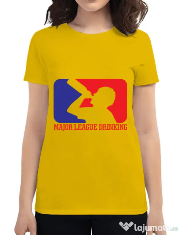 Tricou ADLER dama Major league Galben