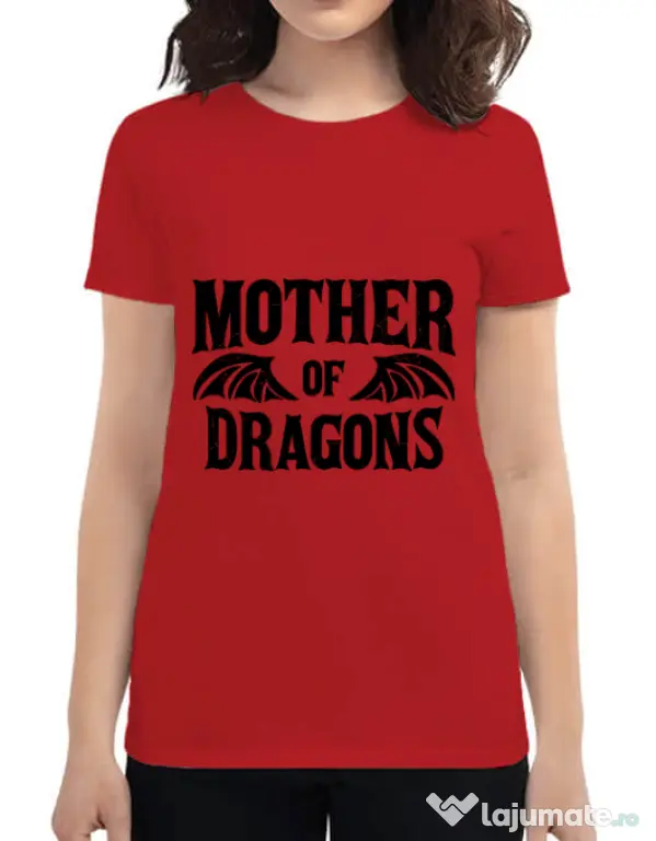 Tricou ADLER dama Mother of dragons 2 Rosu