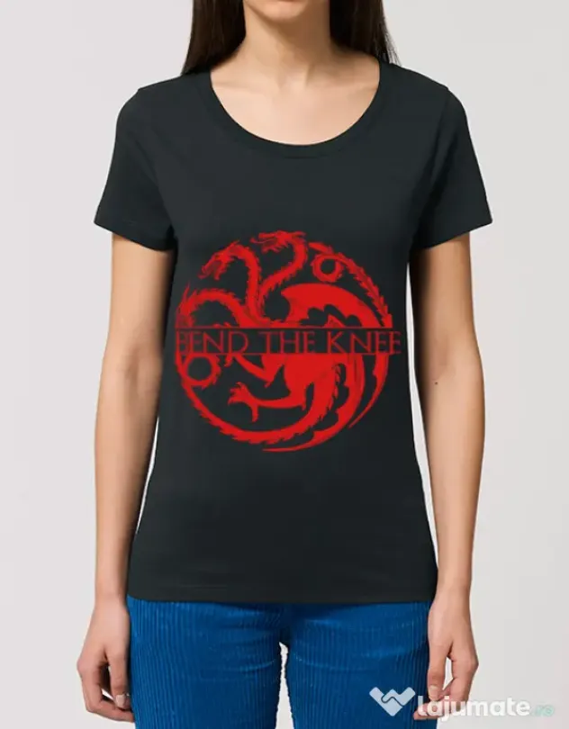 Tricou STANLEY STELLA dama Bend the knee Negru