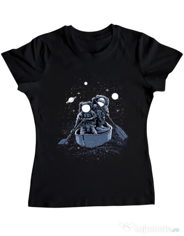 Tricou ADLER dama Across the galaxy Negru