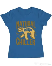 Tricou ADLER dama Natural born chiller Albastru azuriu