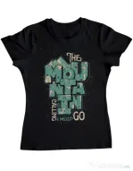 Tricou ADLER dama The mountain is calling, I must go! Negru