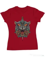 Tricou ADLER dama Stabbed wolf Rosu
