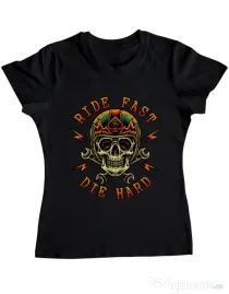 Tricou ADLER dama Bad rider Negru