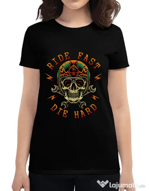 Tricou ADLER dama Bad rider Negru