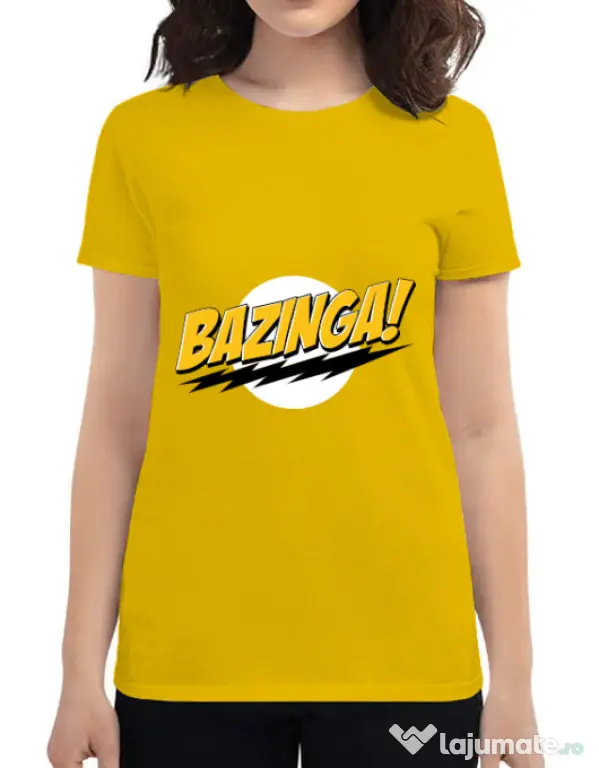 Tricou ADLER dama Bazinga Galben