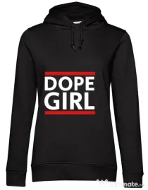 Hoodie dama cu gluga Dope girl Negru