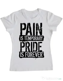 Tricou ADLER dama Pain and pride Alb