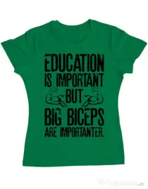 Tricou ADLER dama Big biceps Verde mediu