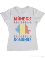 Tricou ADLER dama Mandru romanas Alb
