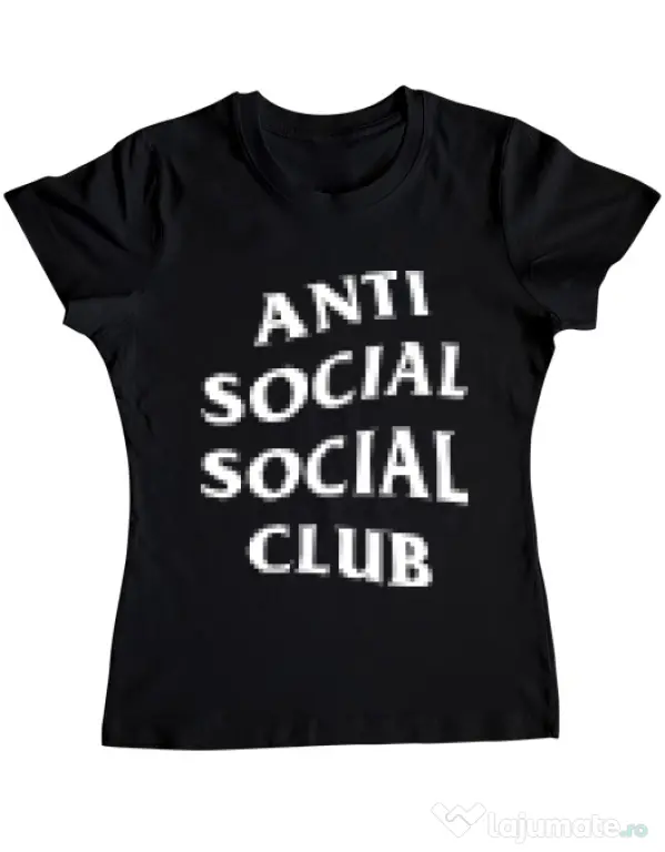 Tricou ADLER dama Anti social Negru