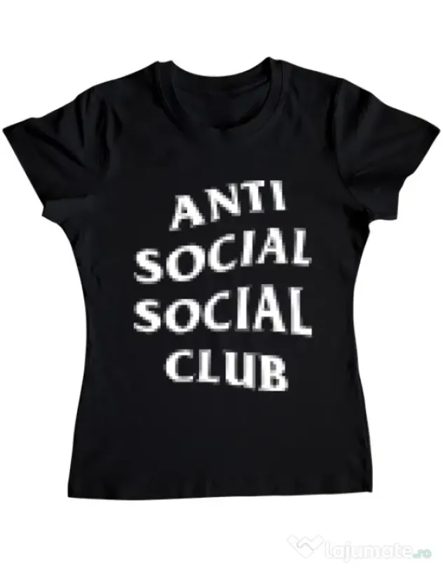 Tricou ADLER dama Anti social Negru
