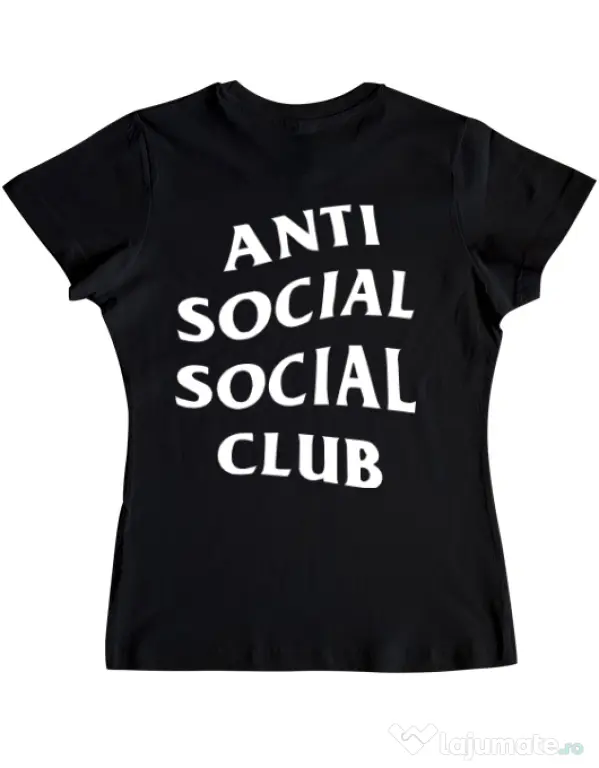 Tricou ADLER dama Anti social Negru