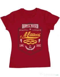 Tricou ADLER dama Militari Rosu
