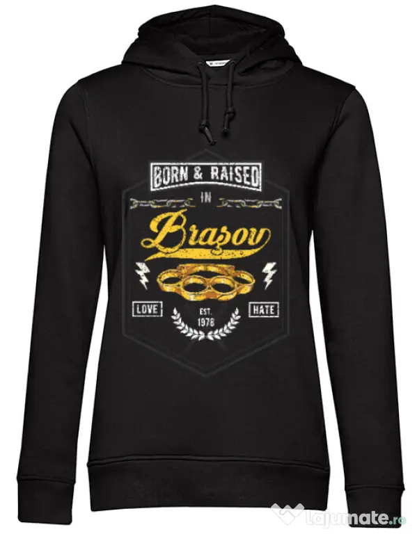 Hoodie dama cu gluga Brasov Negru