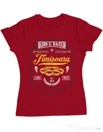Tricou ADLER dama Timisoara Rosu