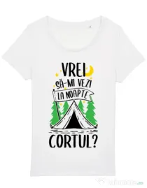 Tricou STANLEY STELLA dama Vrei sa-mi vezi la noapte cortul? Alb