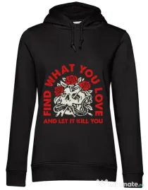 Hoodie dama cu gluga Find what you love Negru