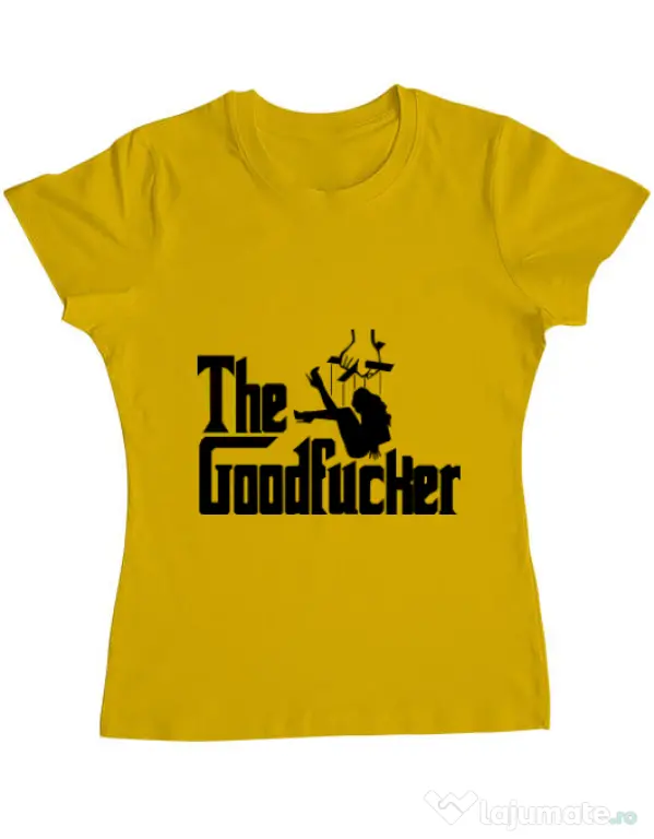 Tricou ADLER dama The goodfucker Galben