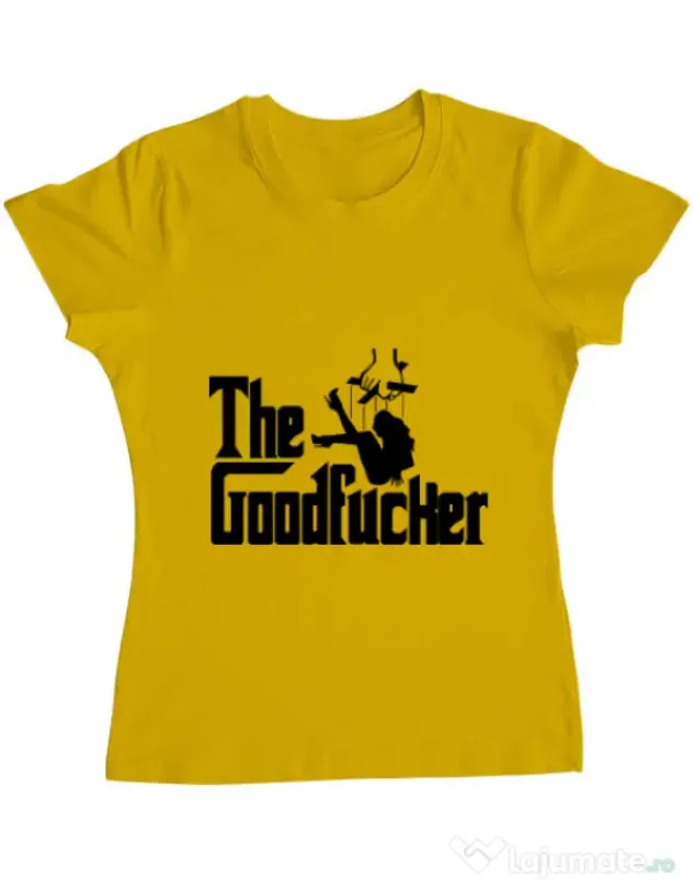 Tricou ADLER dama The goodfucker Galben