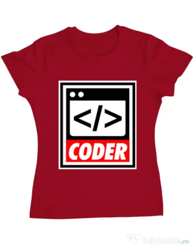 Tricou ADLER dama Coder Rosu