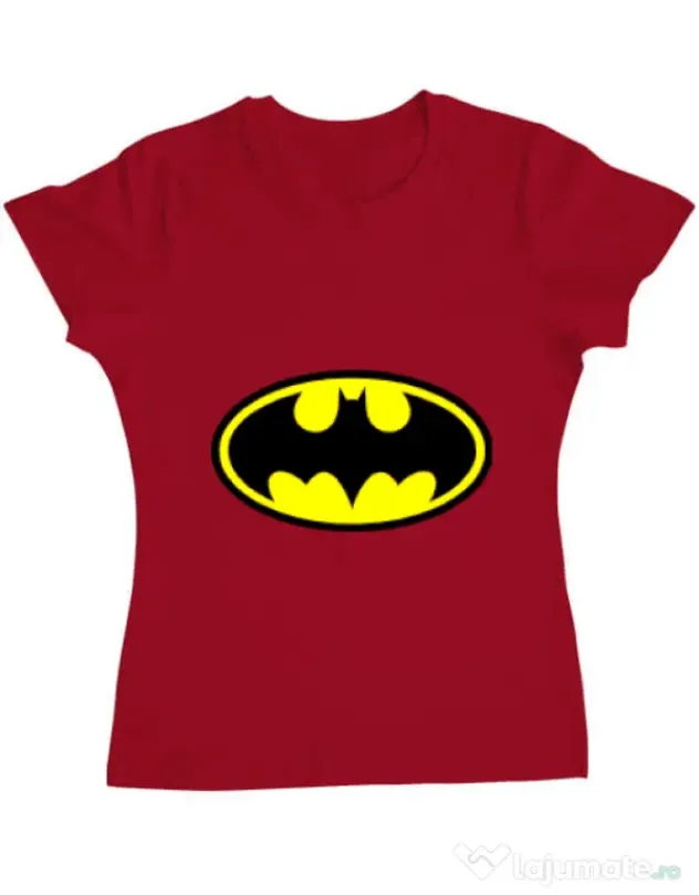 Tricou ADLER dama Batman Rosu