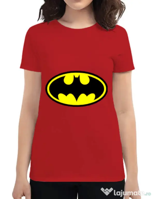 Tricou ADLER dama Batman Rosu