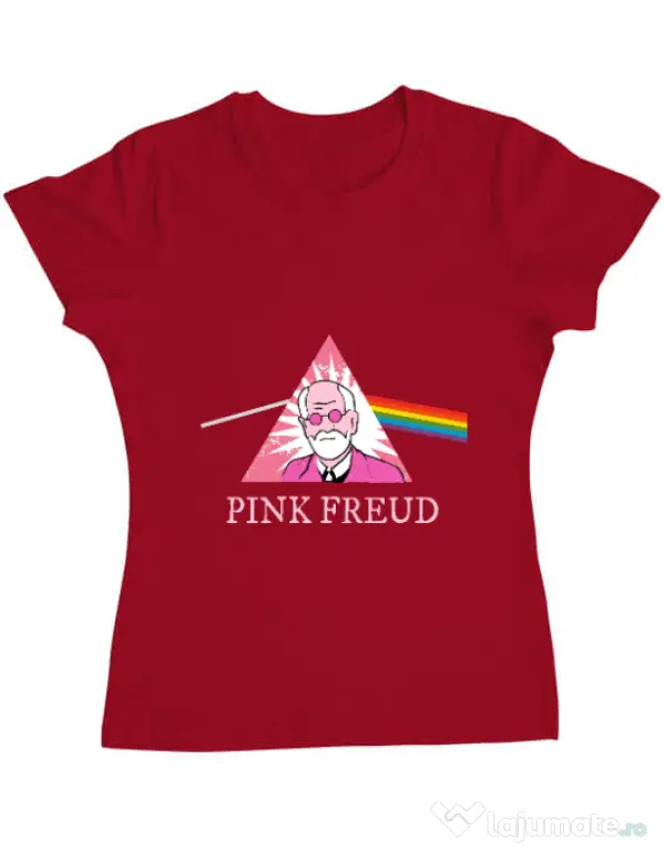 Tricou ADLER dama Pink Freud Rosu