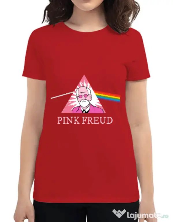 Tricou ADLER dama Pink Freud Rosu