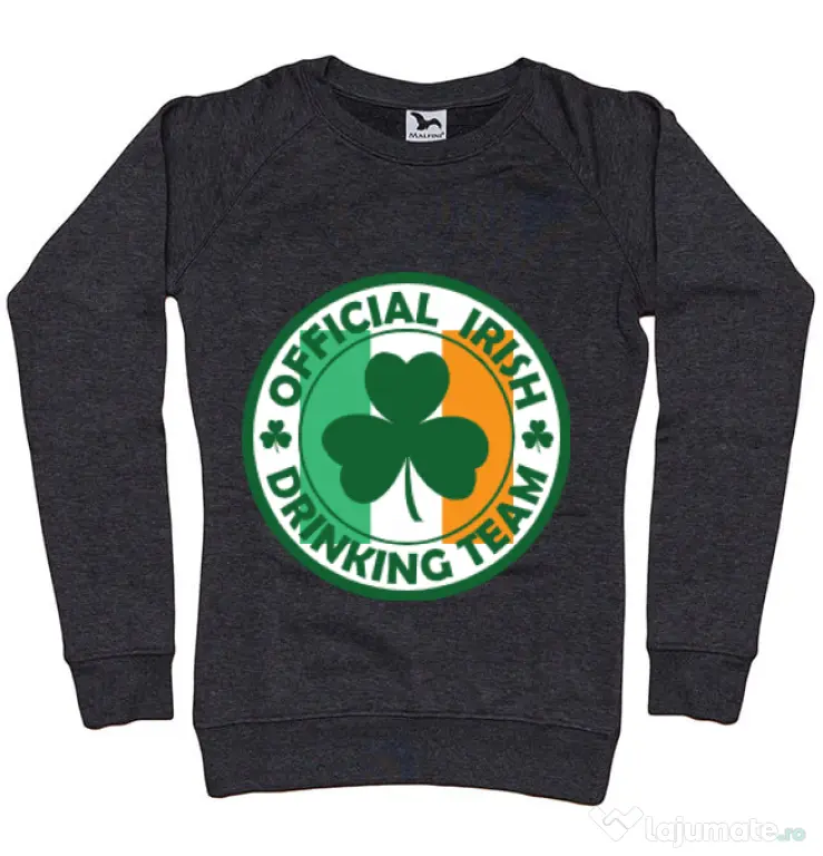 Bluza ADLER dama Irish Drinking Team Negru melanj