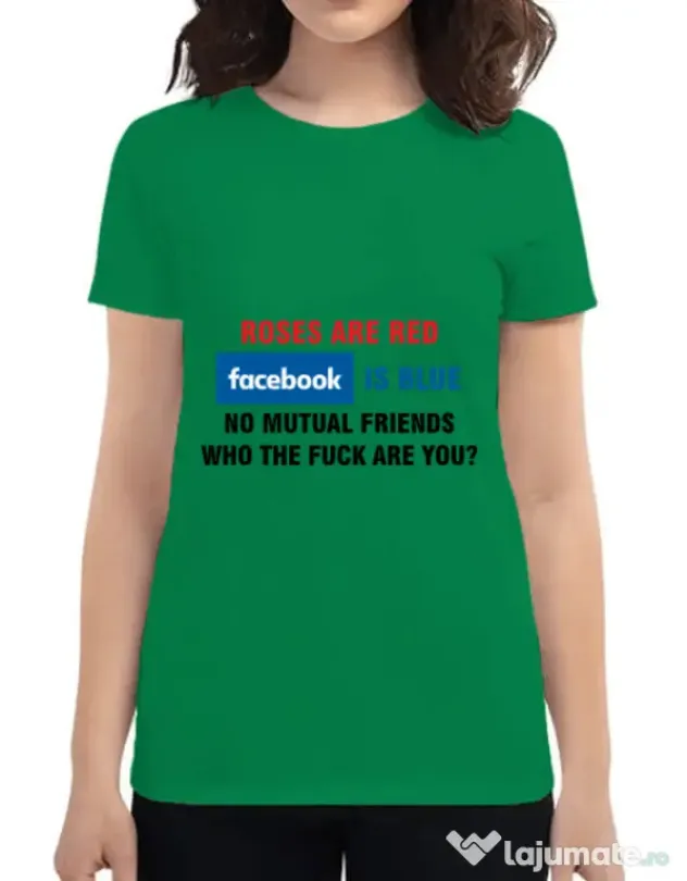 Tricou ADLER dama Roses are red Verde mediu