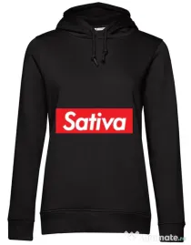 Hoodie dama cu gluga Sativa Negru