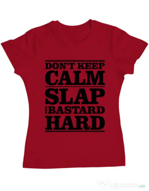 Tricou ADLER dama Slap the bastard Rosu
