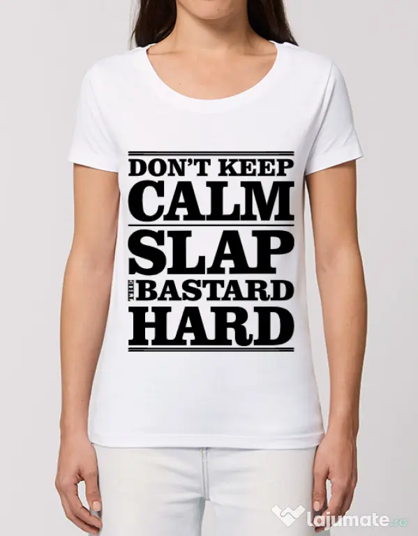 Tricou STANLEY STELLA dama Slap the bastard Alb