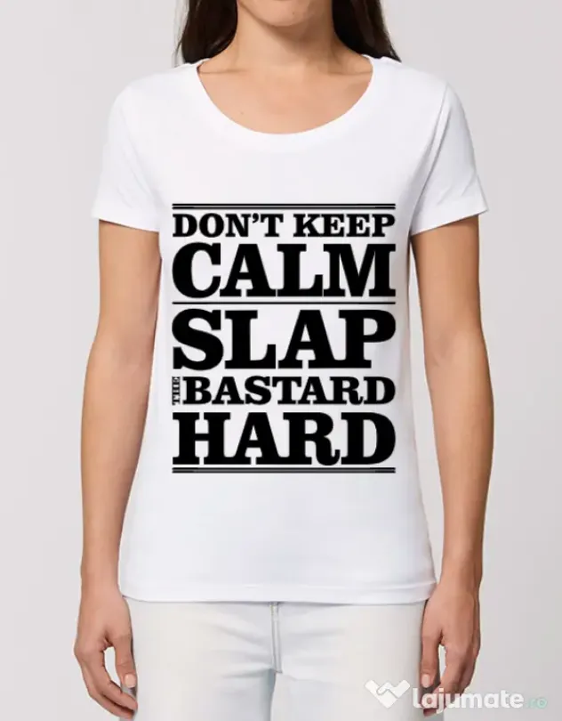 Tricou STANLEY STELLA dama Slap the bastard Alb