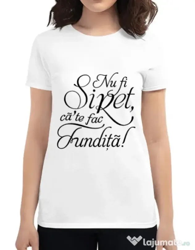 Tricou ADLER dama Nu fi siret Alb
