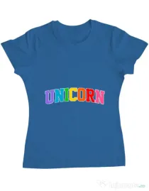 Tricou ADLER dama Unicorn Albastru azuriu