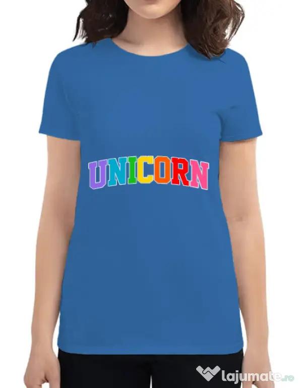 Tricou ADLER dama Unicorn Albastru azuriu