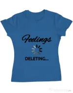 Tricou ADLER dama Deleting feelings Albastru azuriu