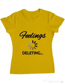 Tricou ADLER dama Deleting feelings Galben
