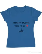 Tricou ADLER dama Favorite thing Albastru azuriu