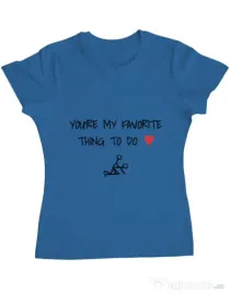 Tricou ADLER dama Favorite thing Albastru azuriu