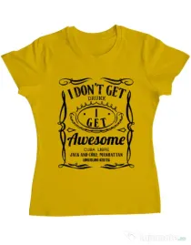 Tricou ADLER dama I get awesome Galben