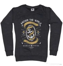 Bluza ADLER dama Anchor The World Negru melanj